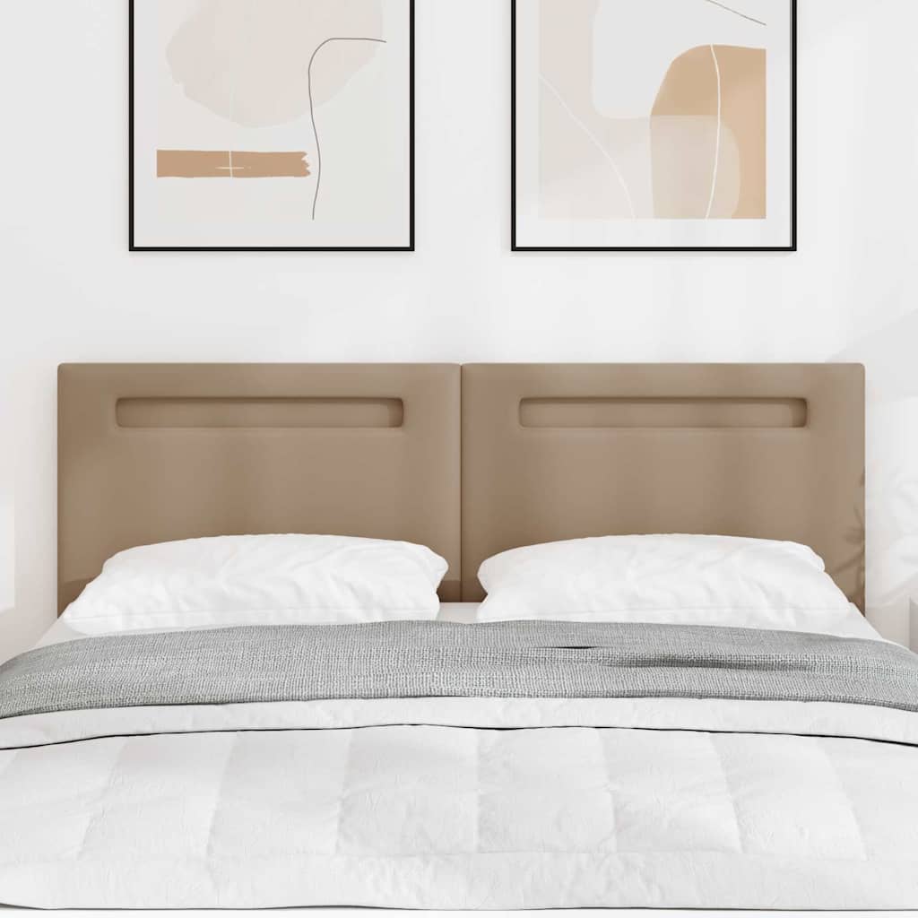 Cabeceira com luzes de tira LED Manual Cappuccino 144 cm PVC