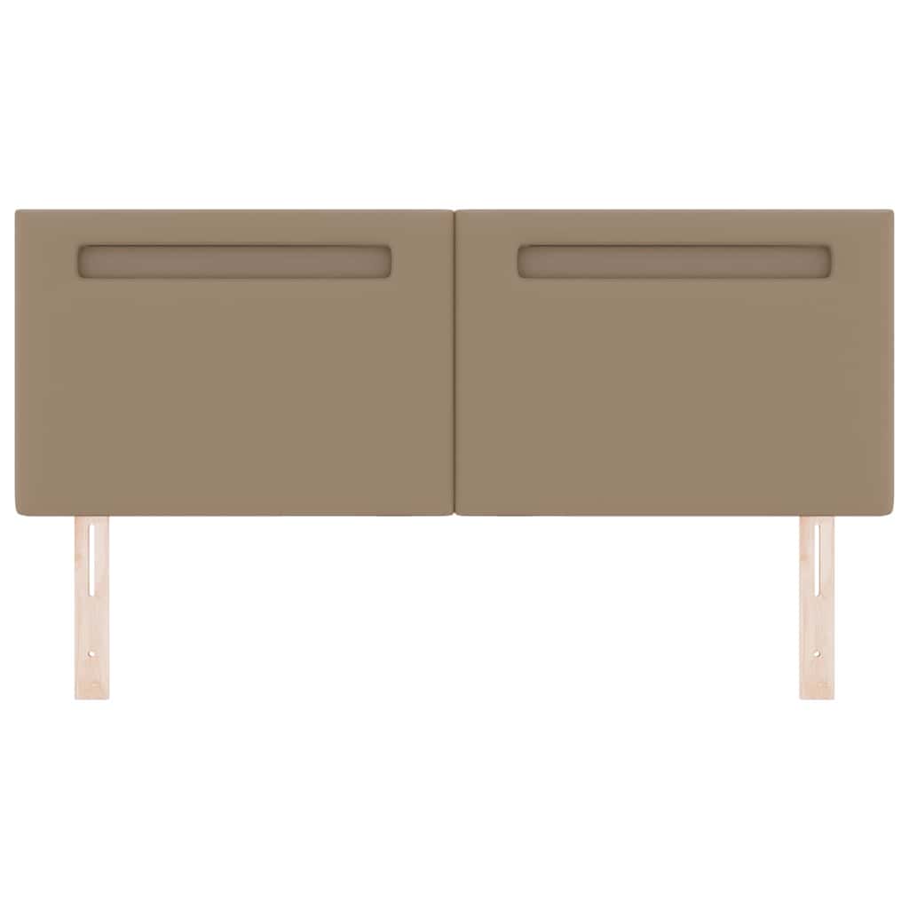 Cabeceira com luzes de tira LED Manual Cappuccino 144 cm PVC