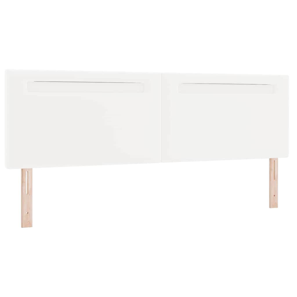 Cabeceira com luzes de tira LED com cabeceira Branco 180 cm PVC