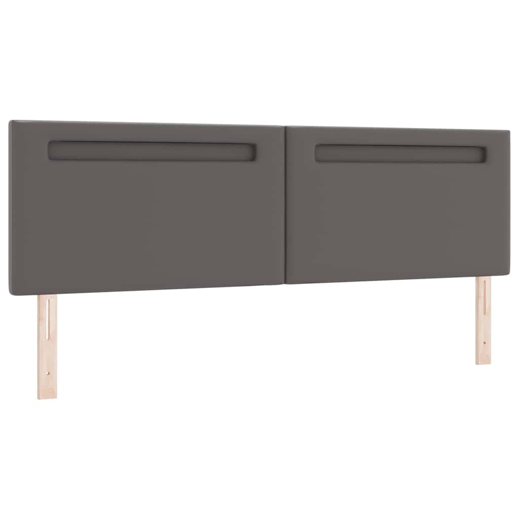 Cabeceira com luzes de tira LED Manual Cinzeto 180 cm PVC