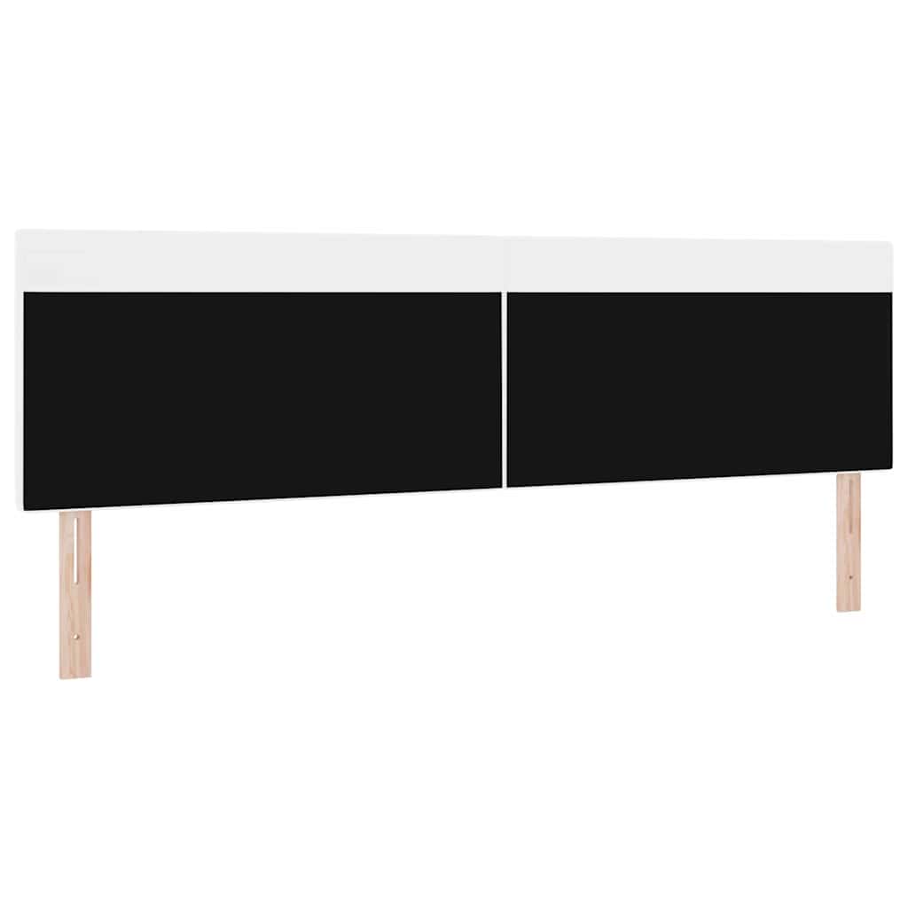 Cabeceira com luzes de tira LED com cabeceira Branco 200 cm PVC