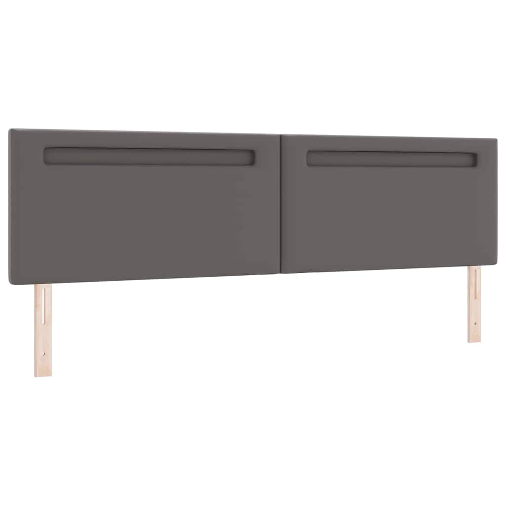 Cabeceira com luzes de tira LED Manual Cinzeto 200 cm PVC
