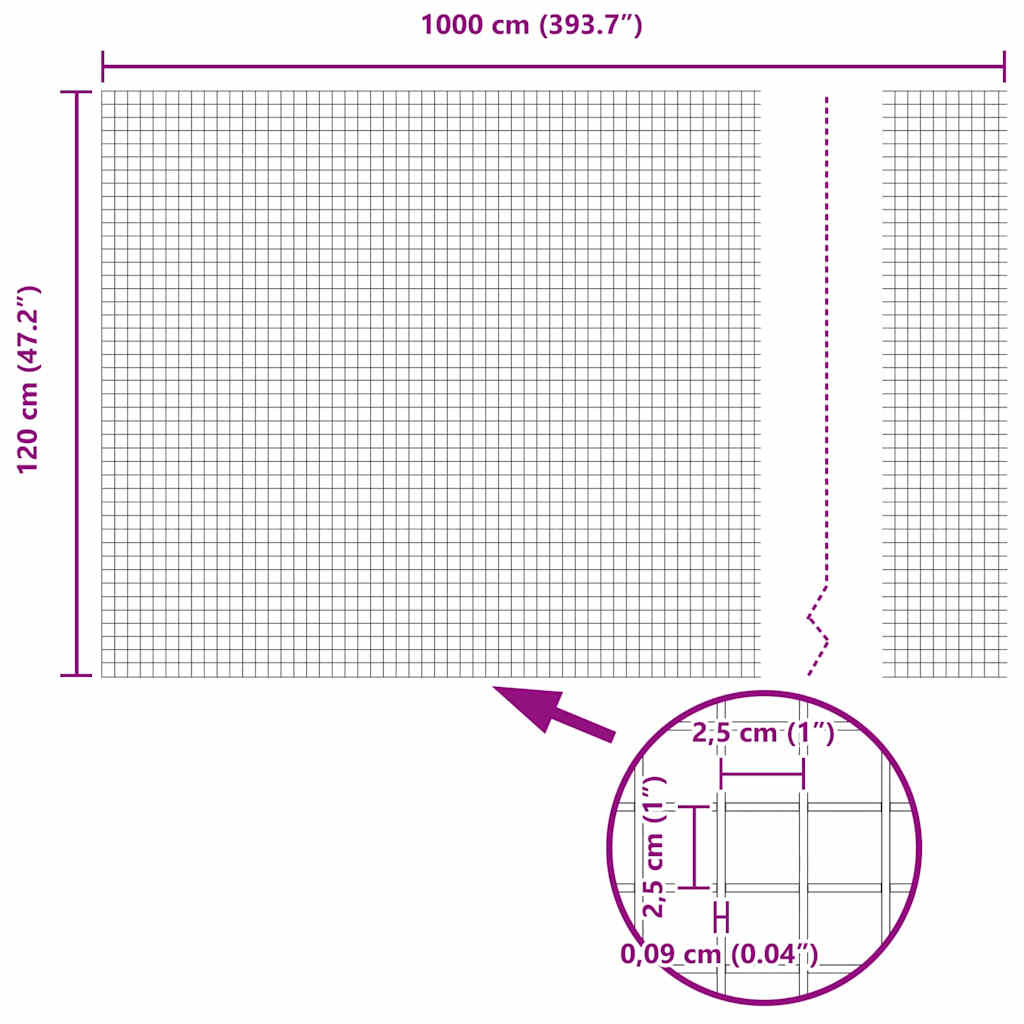 Cerca de Arame Soldado Cinzeto 1.2 x 10 m Aço