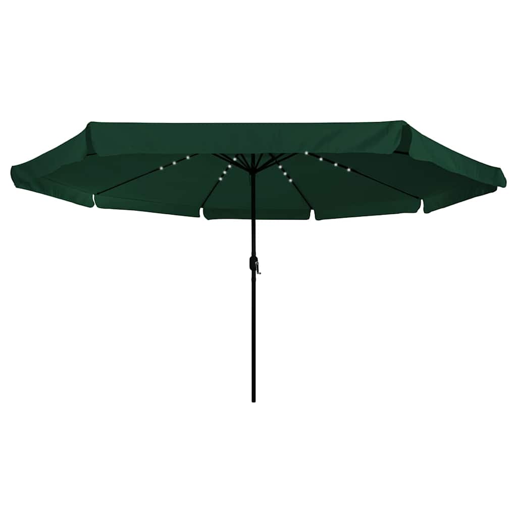 Guarda-sol de Jardim Verde e Preto 395 x 395 x 245 cm