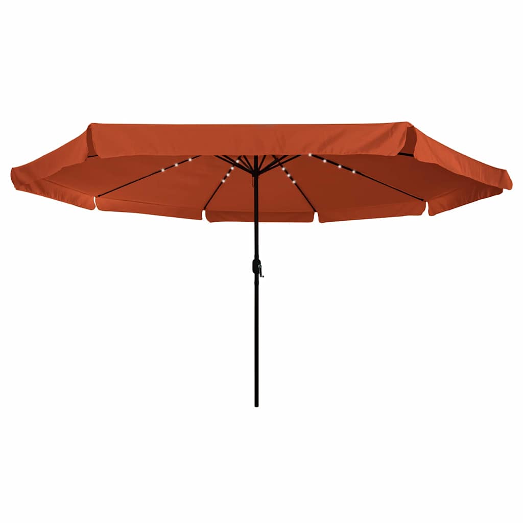 Guarda-sol de Jardim Vermelho e Preto 395 x 395 x 245 cm