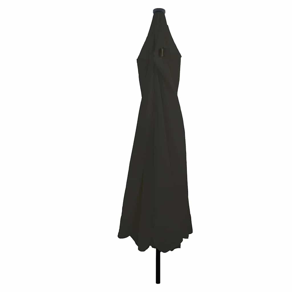 Guarda-sol de Jardim Preto 395 x 395 x 245 cm Poliéster e Aço