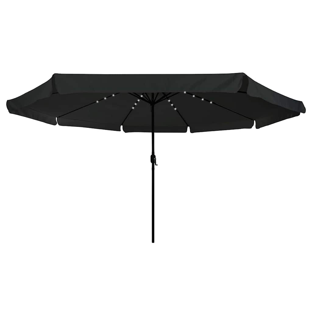 Guarda-sol de Jardim Preto 395 x 395 x 245 cm Poliéster e Aço