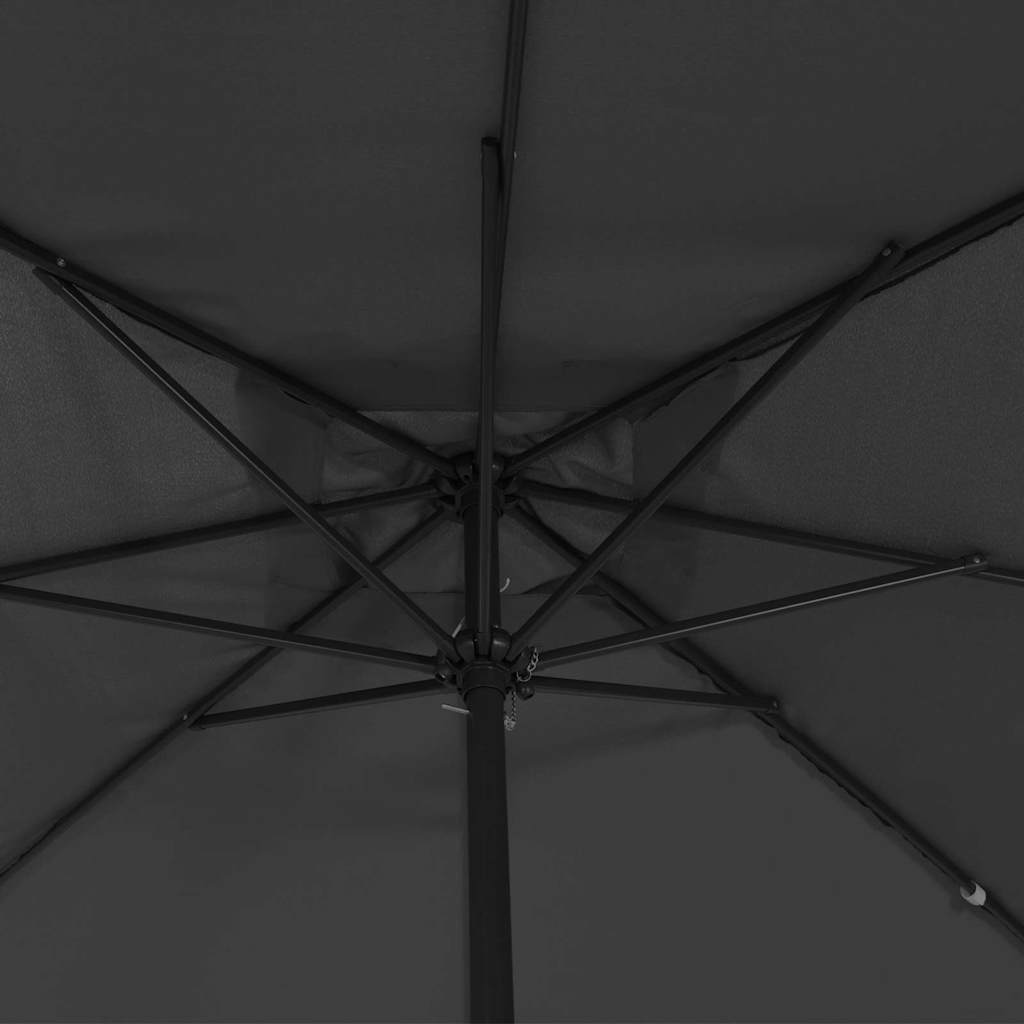 Guarda-sol de Jardim Antracite e Preto 295 x 295 x 245 cm