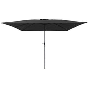 Guarda-sol de Jardim Antracite e Preto 295 x 295 x 245 cm