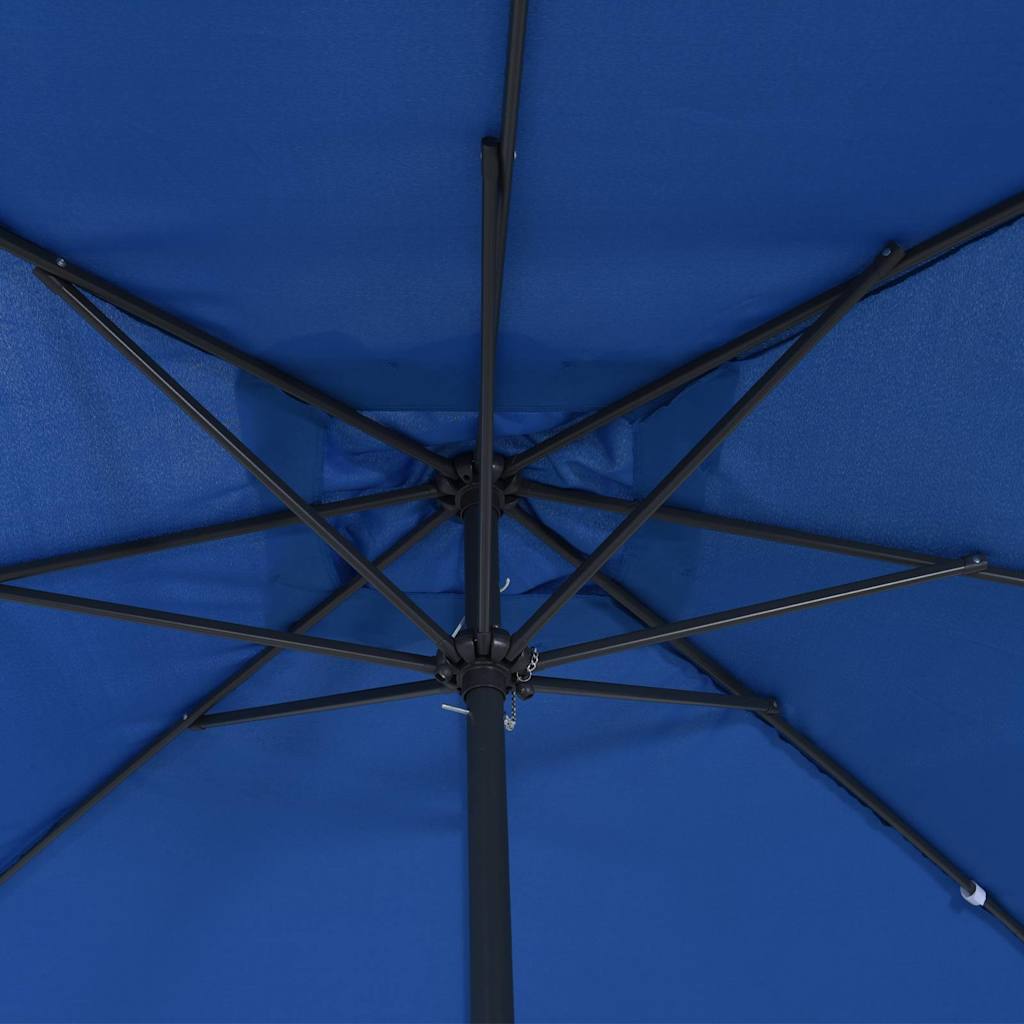 Guarda-sol de Jardim Azul e Preto 295 x 295 x 245 cm