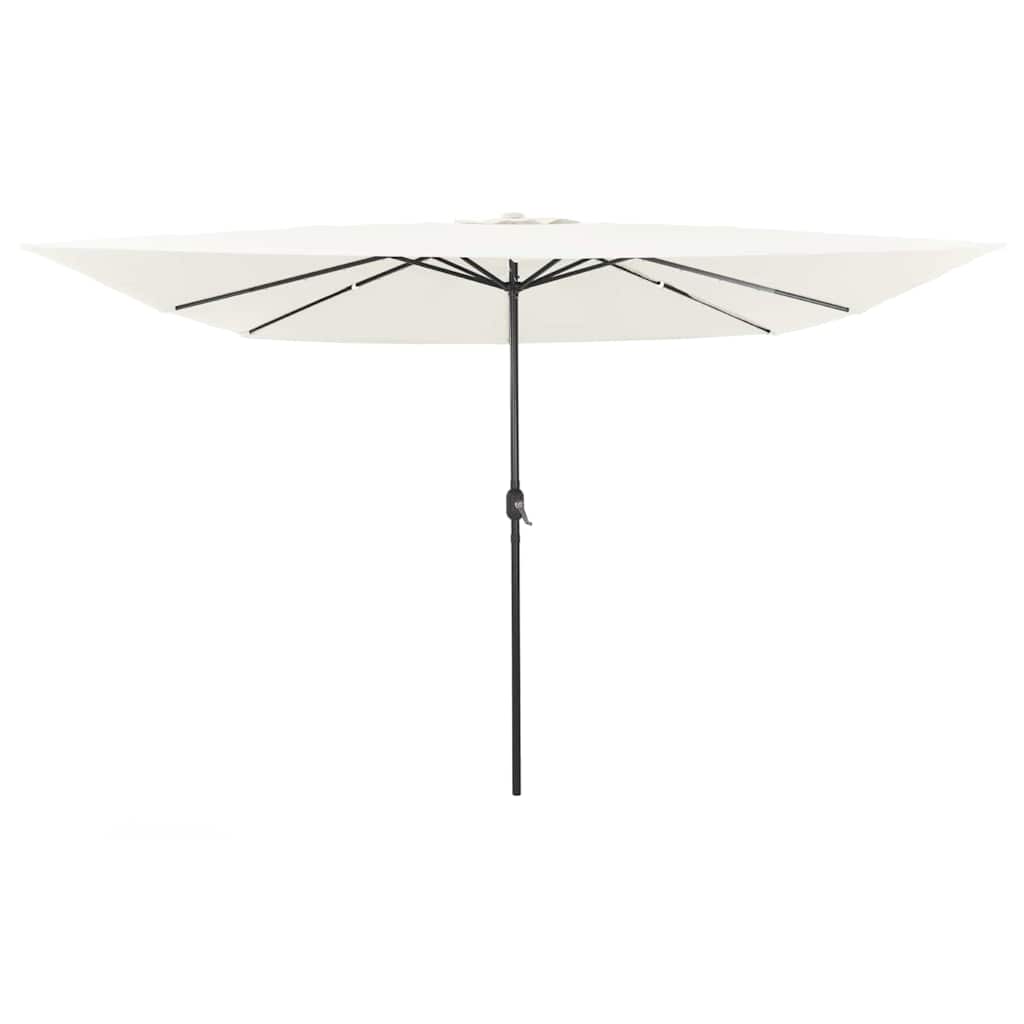 Guarda-sol de Jardim Branco e Preto 295 x 295 x 245 cm