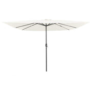 Guarda-sol de Jardim Branco e Preto 295 x 295 x 245 cm
