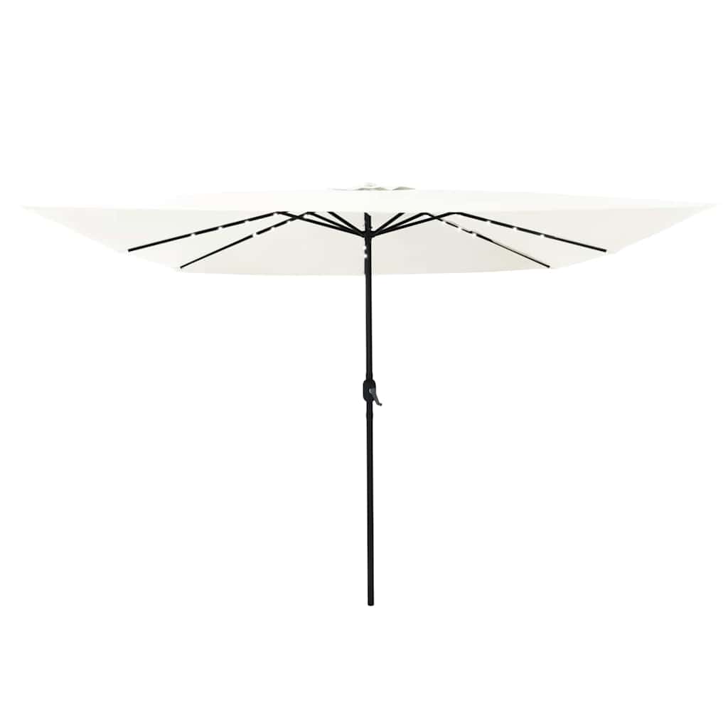 Guarda-sol de Jardim Branco e Preto 295 x 295 x 245 cm