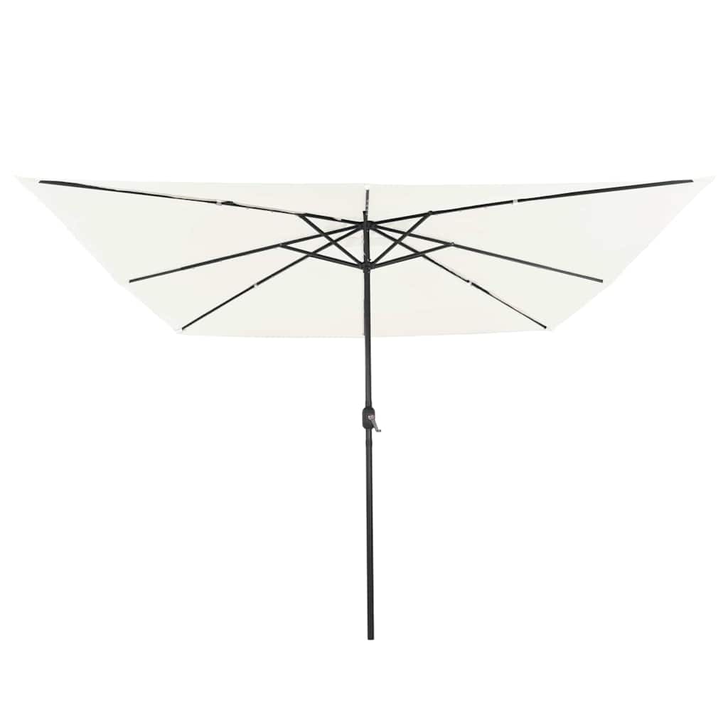 Guarda-sol de Jardim Branco e Preto 295 x 295 x 245 cm