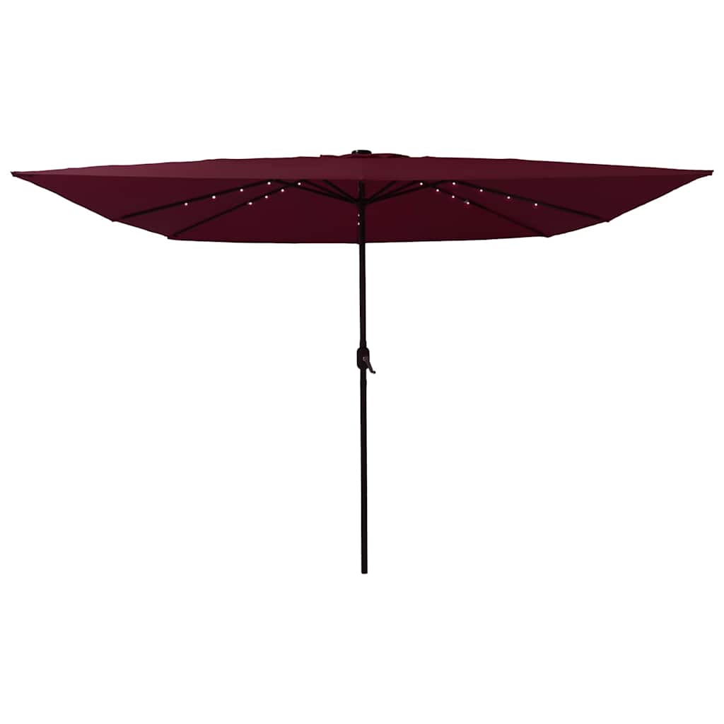 Guarda-sol de Jardim Vermelho e Preto 295 x 295 x 245 cm