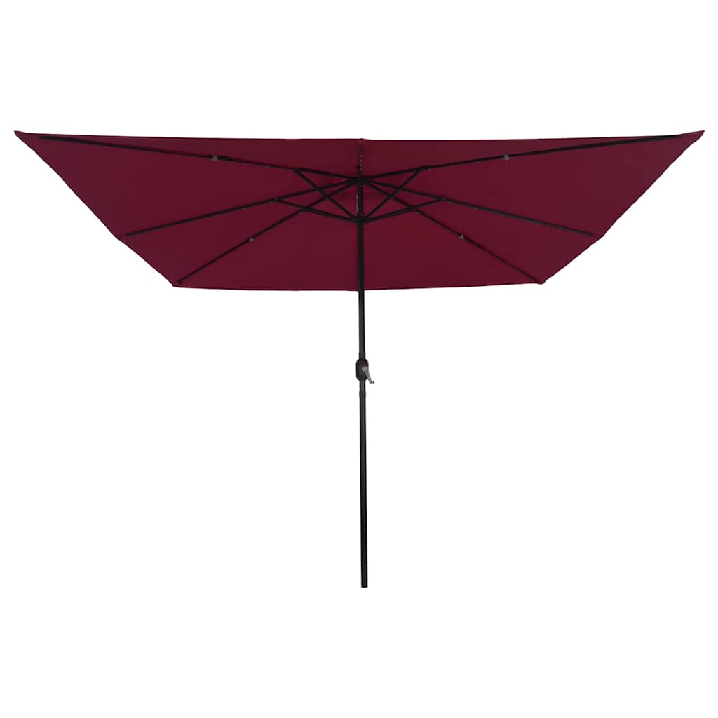 Guarda-sol de Jardim Vermelho e Preto 295 x 295 x 245 cm