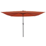 Guarda-sol de Jardim Vermelho e Preto 295 x 295 x 245 cm