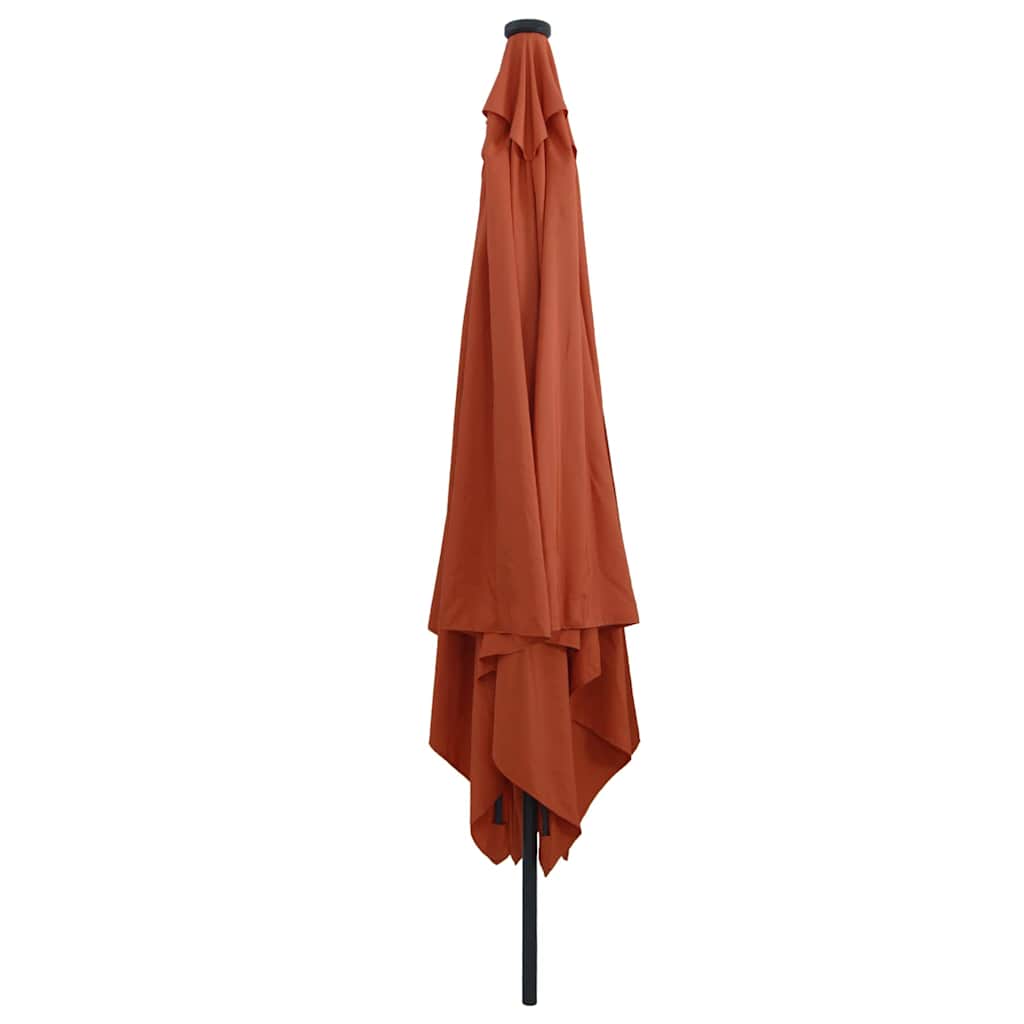 Guarda-sol de Jardim Vermelho e Preto 295 x 295 x 245 cm