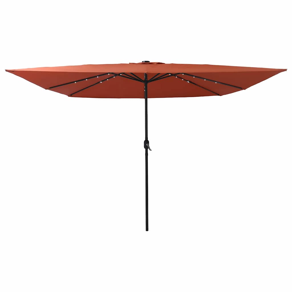 Guarda-sol de Jardim Vermelho e Preto 295 x 295 x 245 cm