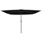 Guarda-sol de Jardim Preto 295 x 295 x 245 cm Poliéster e Aço