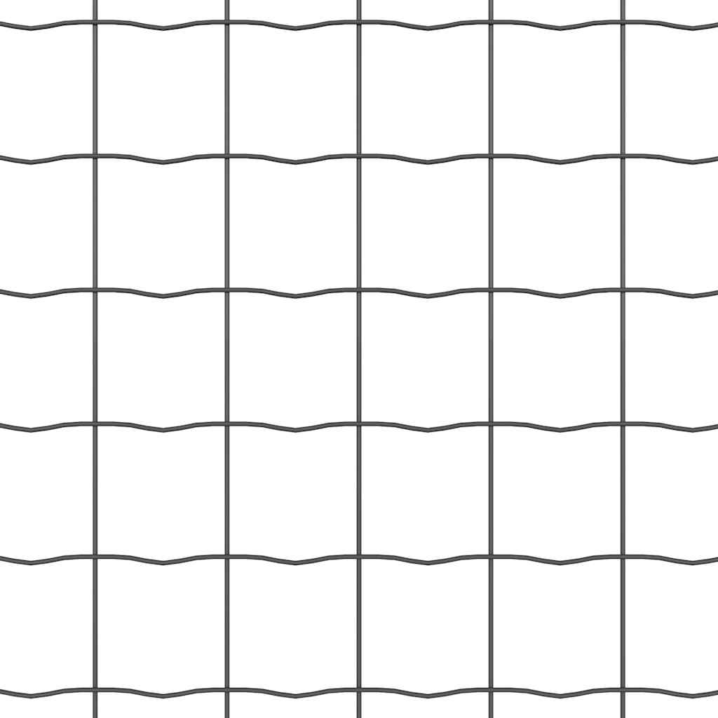 Cerca Euro Cinzeto 0.4 x 10 m Ferro revestido de PVC