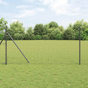 Cerca Euro Cinzeto 1 x 10 m Ferro revestido de PVC