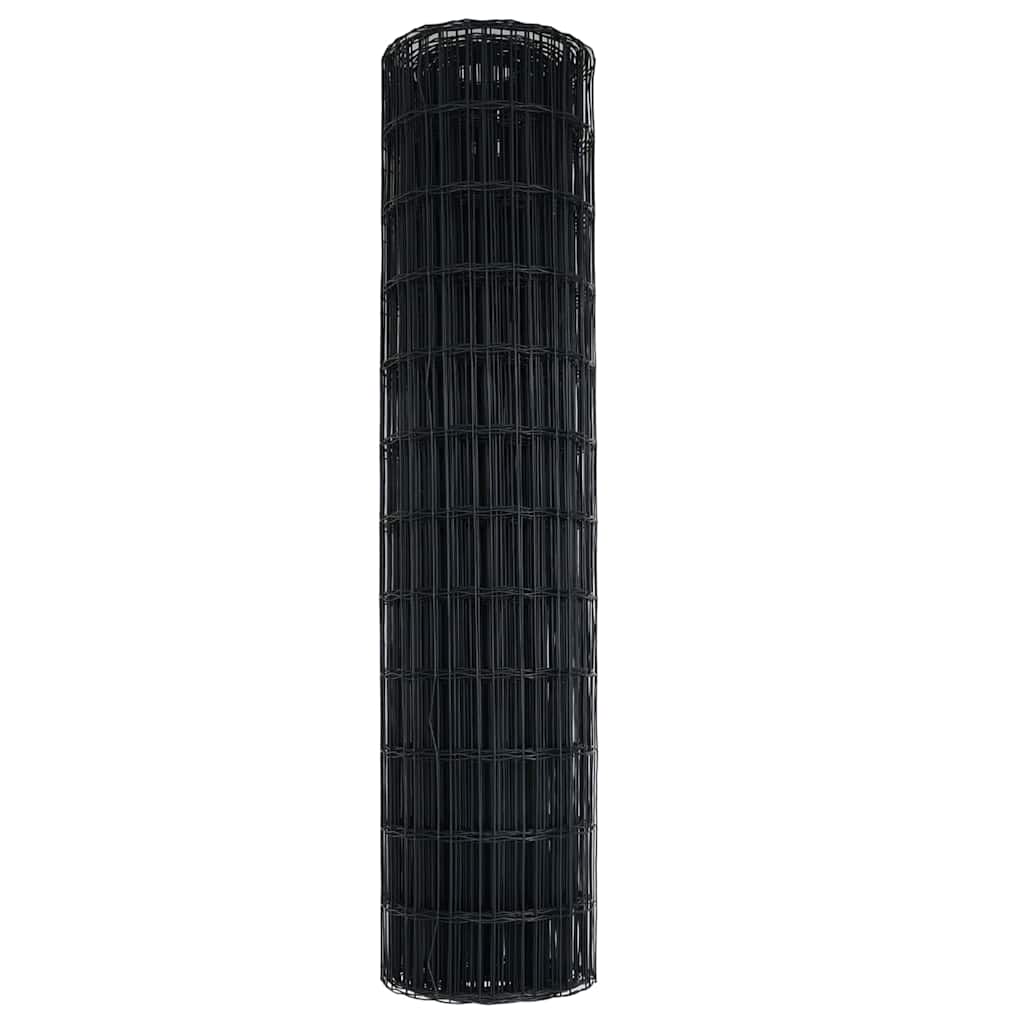Cerca Euro Cinzeto 1 x 10 m Ferro revestido de PVC