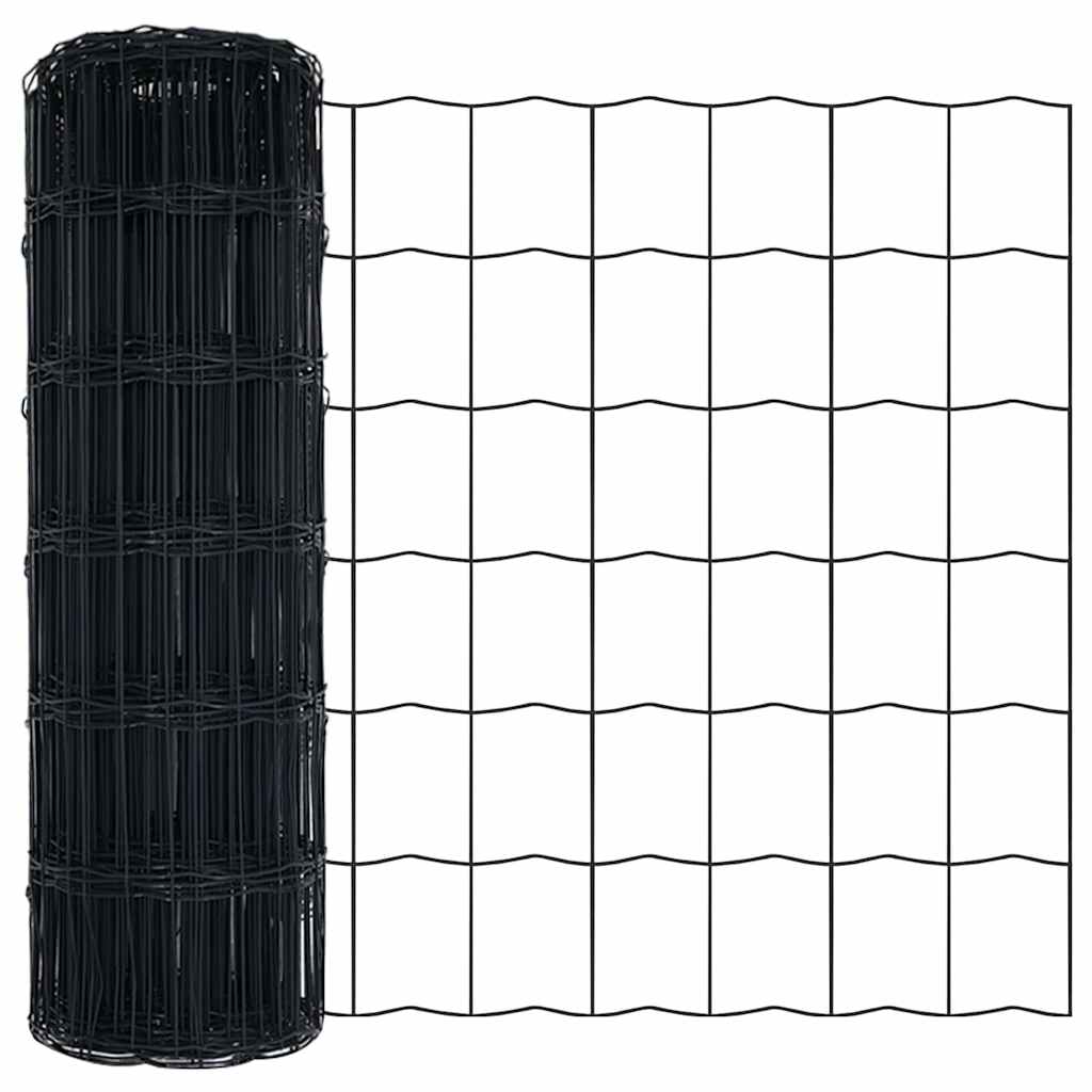 Cerca Euro Cinzeto 0.4 x 10 m Ferro revestido de PVC