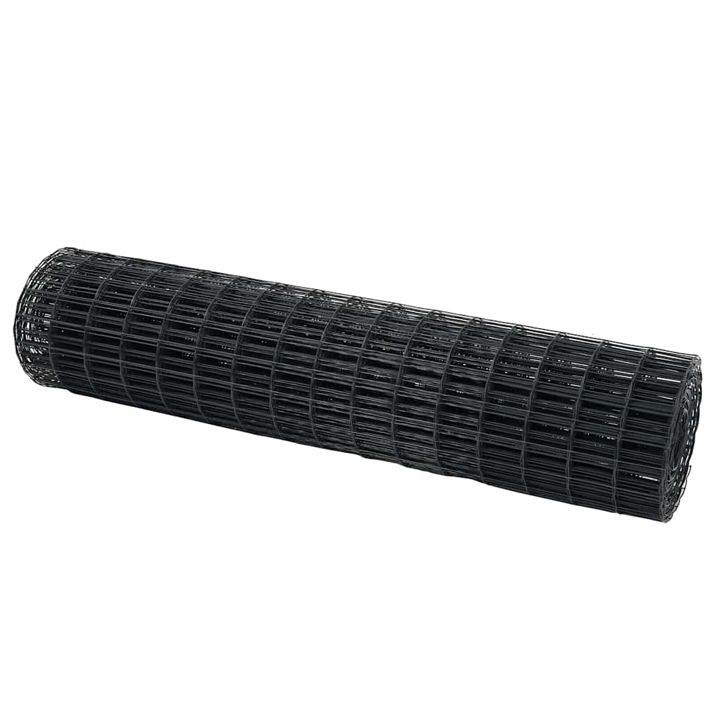 Cerca Euro Cinzeto 1 x 10 m Ferro revestido de PVC