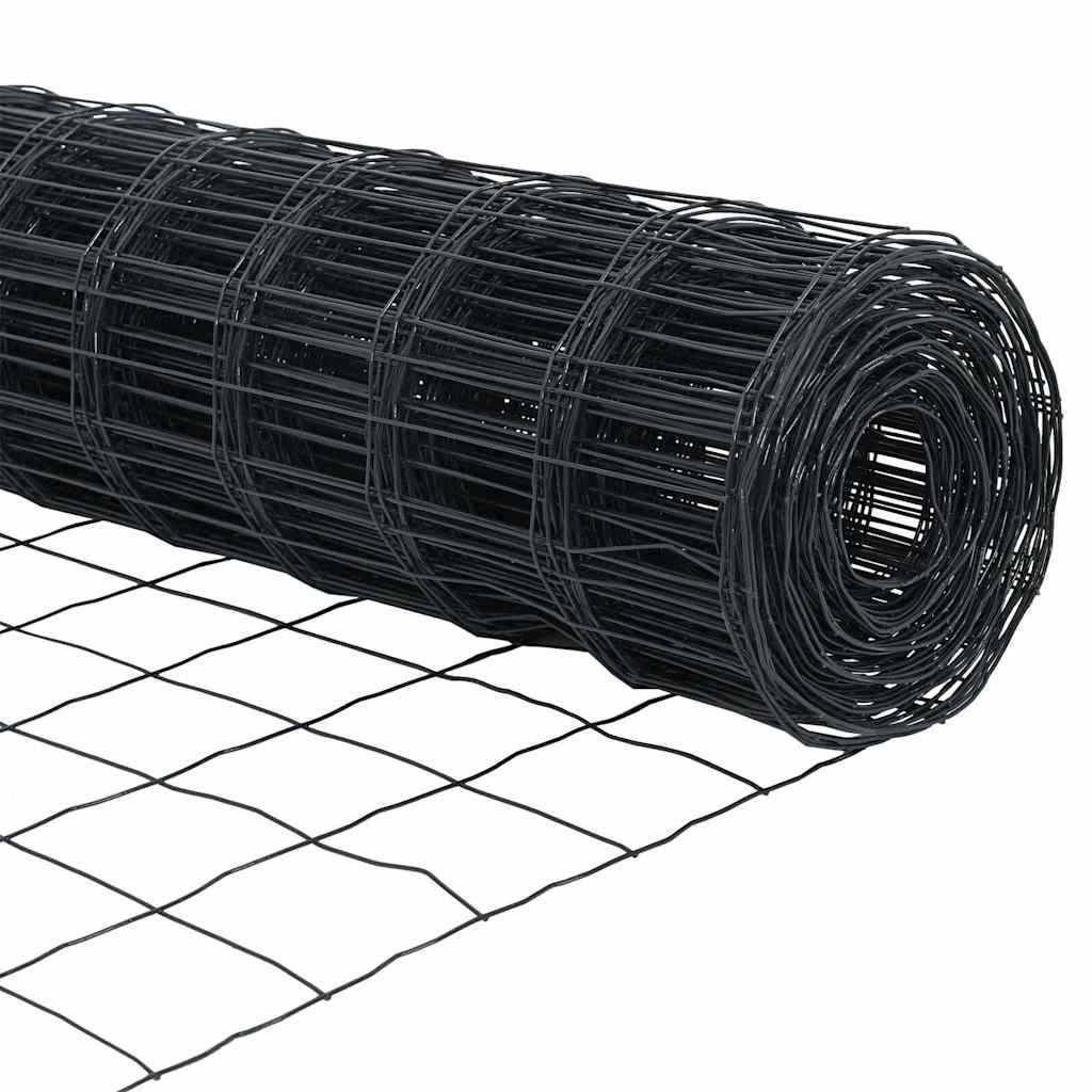 Cerca Euro Cinzeto 1.2 x 10 m Ferro revestido de PVC