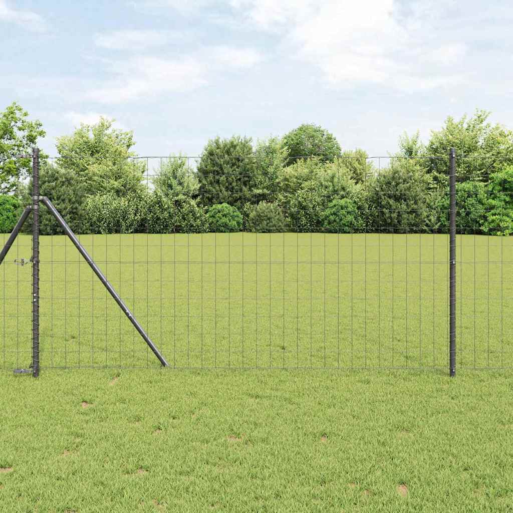Cerca Euro Cinzeto 1.2 x 10 m Ferro revestido de PVC