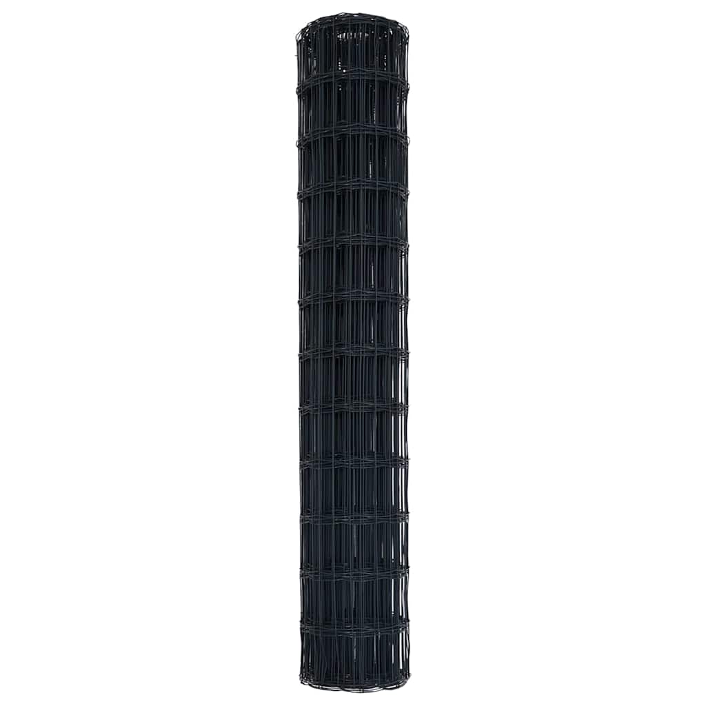 Cerca Euro Cinzeto 1.2 x 10 m Ferro revestido de PVC