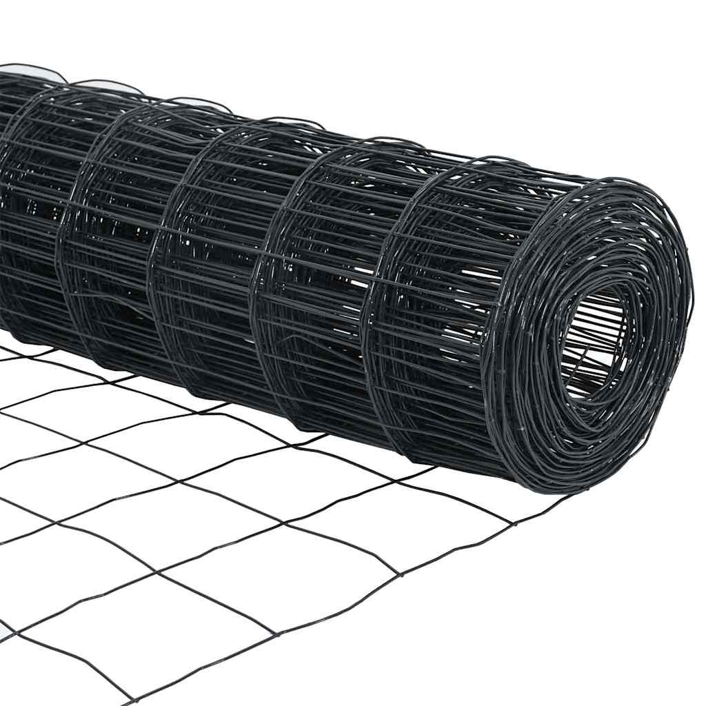 Cerca Euro Cinzeto 0.6 x 10 m Ferro revestido de PVC