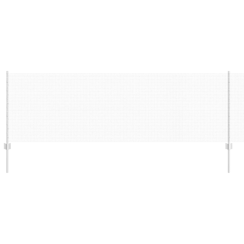 Cerca com Postes Prateado 0.8 x 10 m Aço