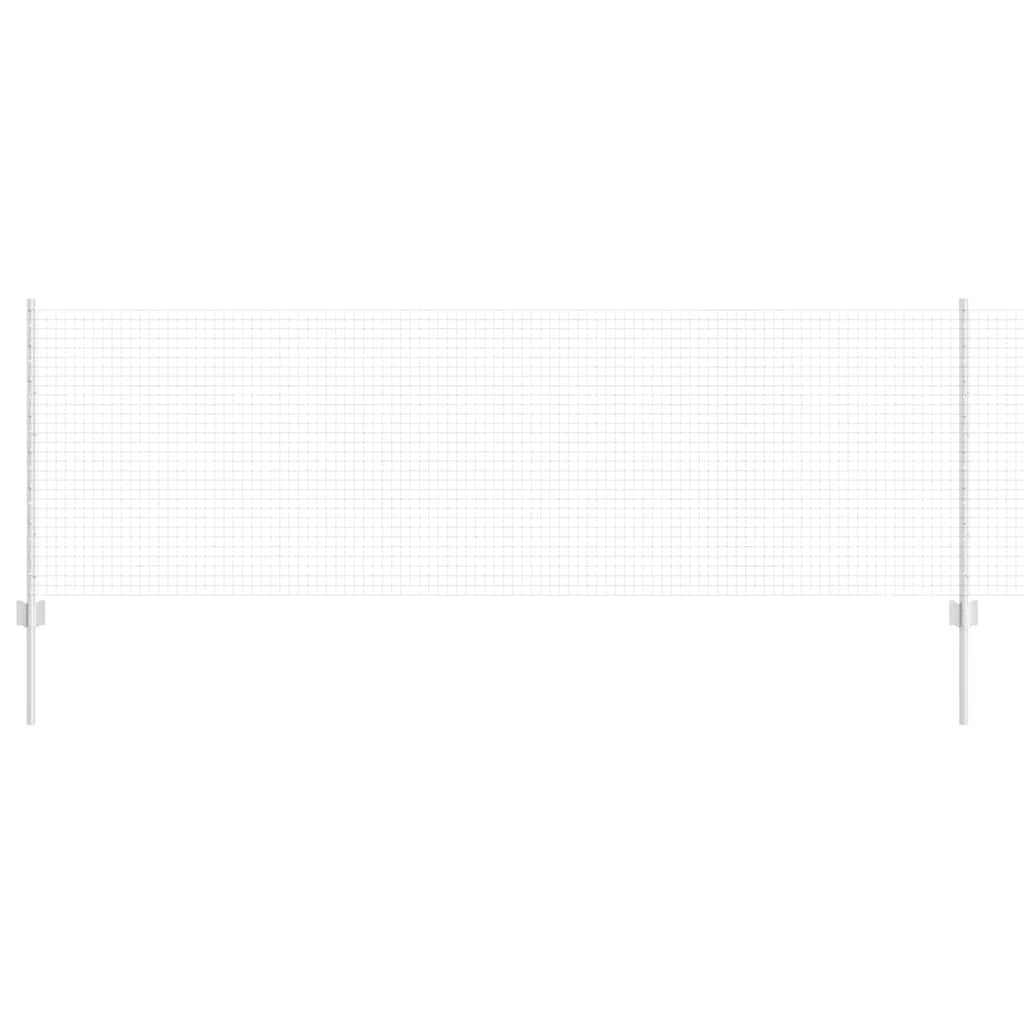 Cerca com Postes Prateado 0.8 x 10 m Aço