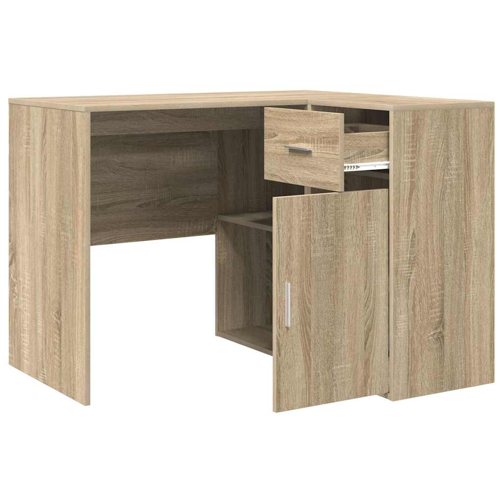 Secretária de canto com gaveta Carvalho Sonoma 102 x 50 x 75 cm
