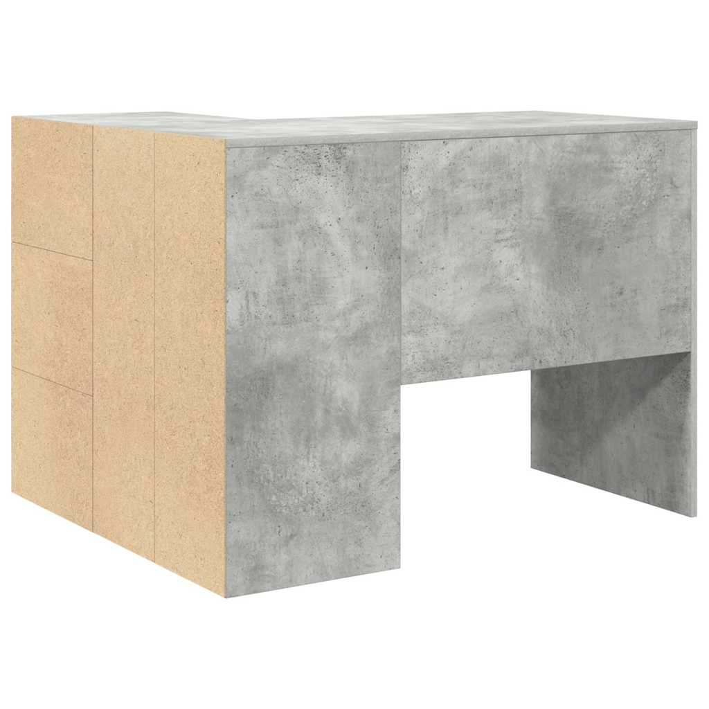 Secretária de canto com gaveta Cinzento 102 x 50 x 75 cm