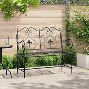 Banco de jardim Preto 104 x 54 x 93cm Aço