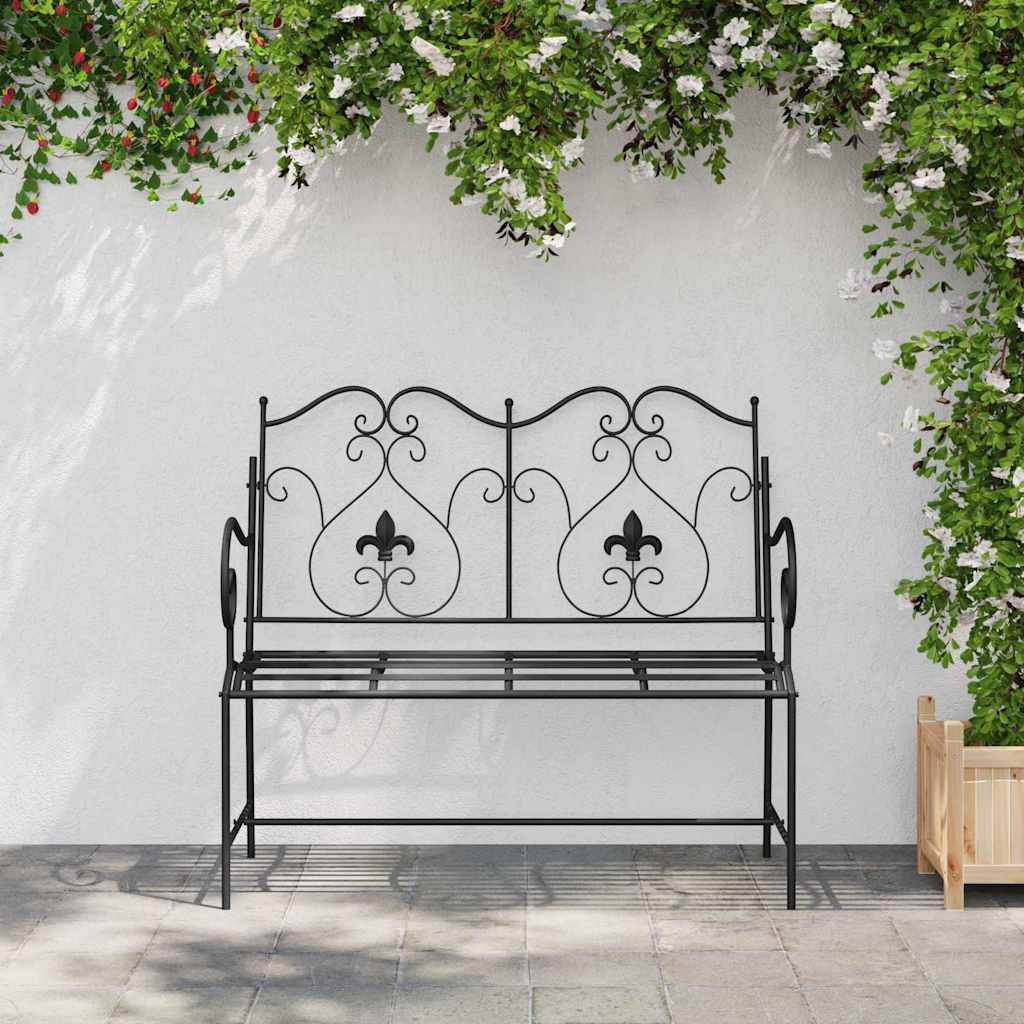 Banco de jardim Preto 104 x 54 x 93cm Aço