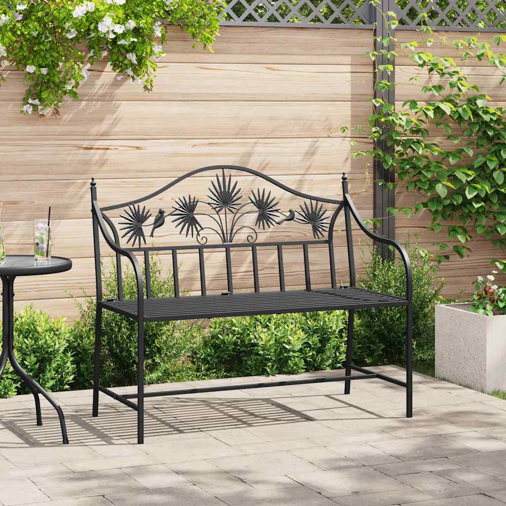 Banco de jardim Preto 104 x 54 x 93cm Aço