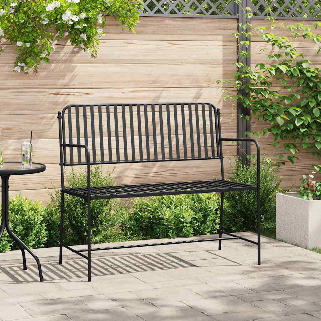 Banco de jardim Preto 104 x 54 x 93cm Aço