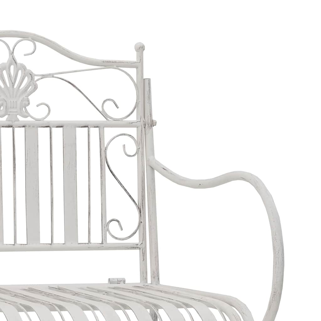 Banco de jardim Branco 104 x 54 x 93cm Aço