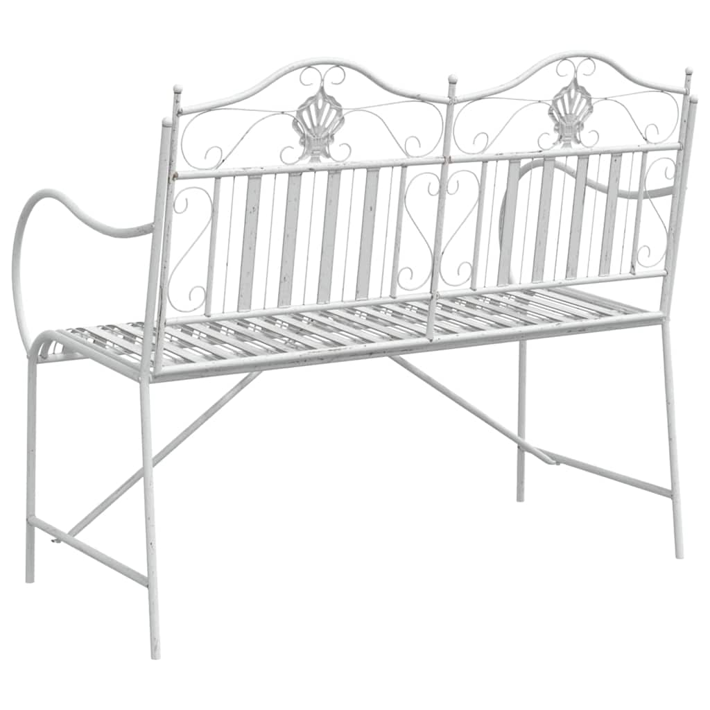 Banco de jardim Branco 104 x 54 x 93cm Aço