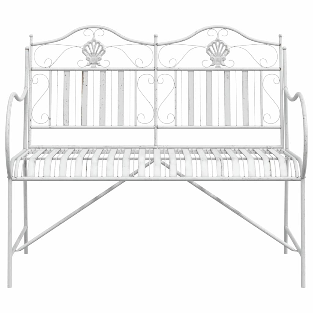 Banco de jardim Branco 104 x 54 x 93cm Aço