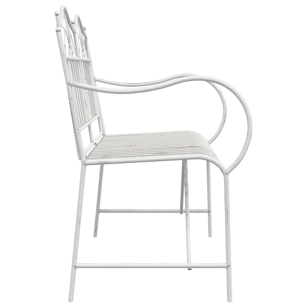 Banco de jardim Branco 104 x 54 x 93cm Aço