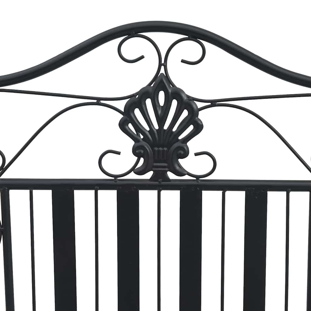 Banco de jardim Preto 104 x 54 x 93cm Aço