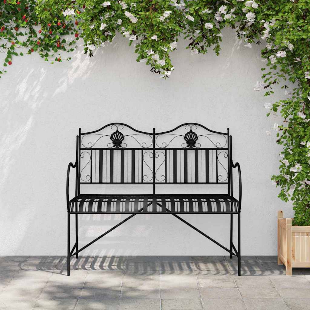 Banco de jardim Preto 104 x 54 x 93cm Aço