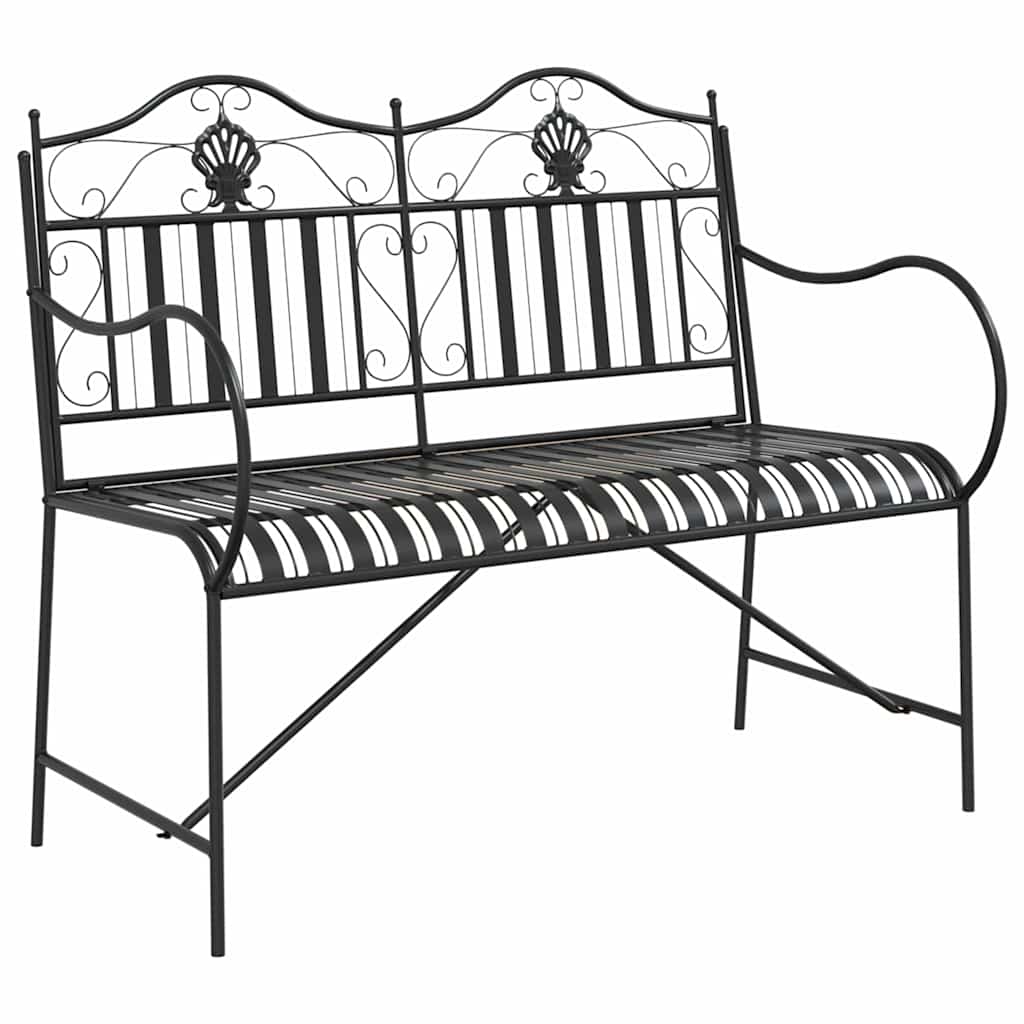 Banco de jardim Preto 104 x 54 x 93cm Aço