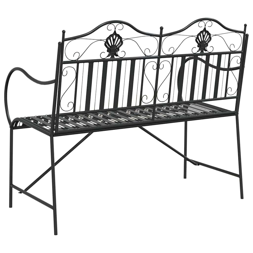 Banco de jardim Preto 104 x 54 x 93cm Aço