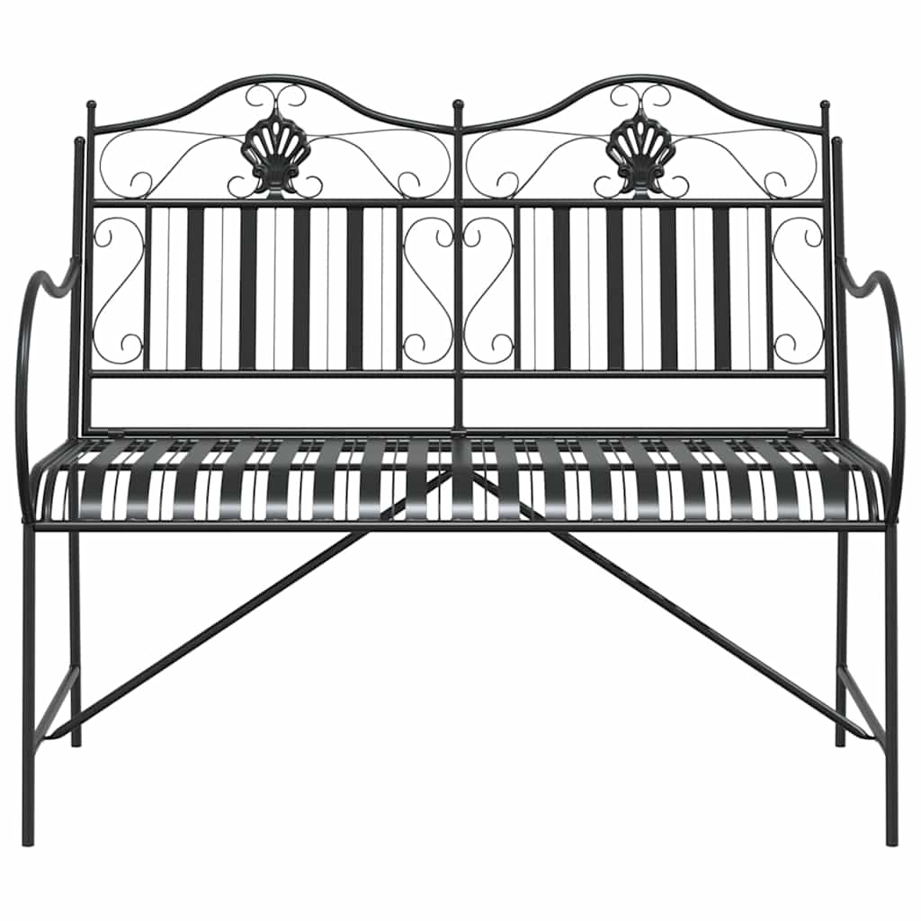 Banco de jardim Preto 104 x 54 x 93cm Aço